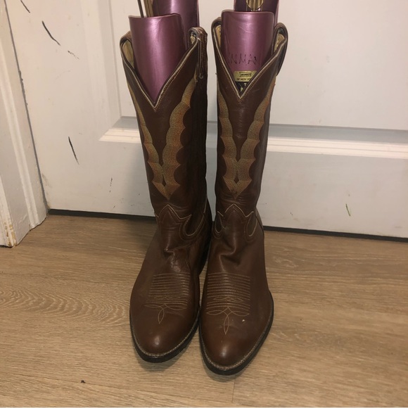 Tony lama ladies western cowgirl rodeo boots size 10 - Picture 2 of 7